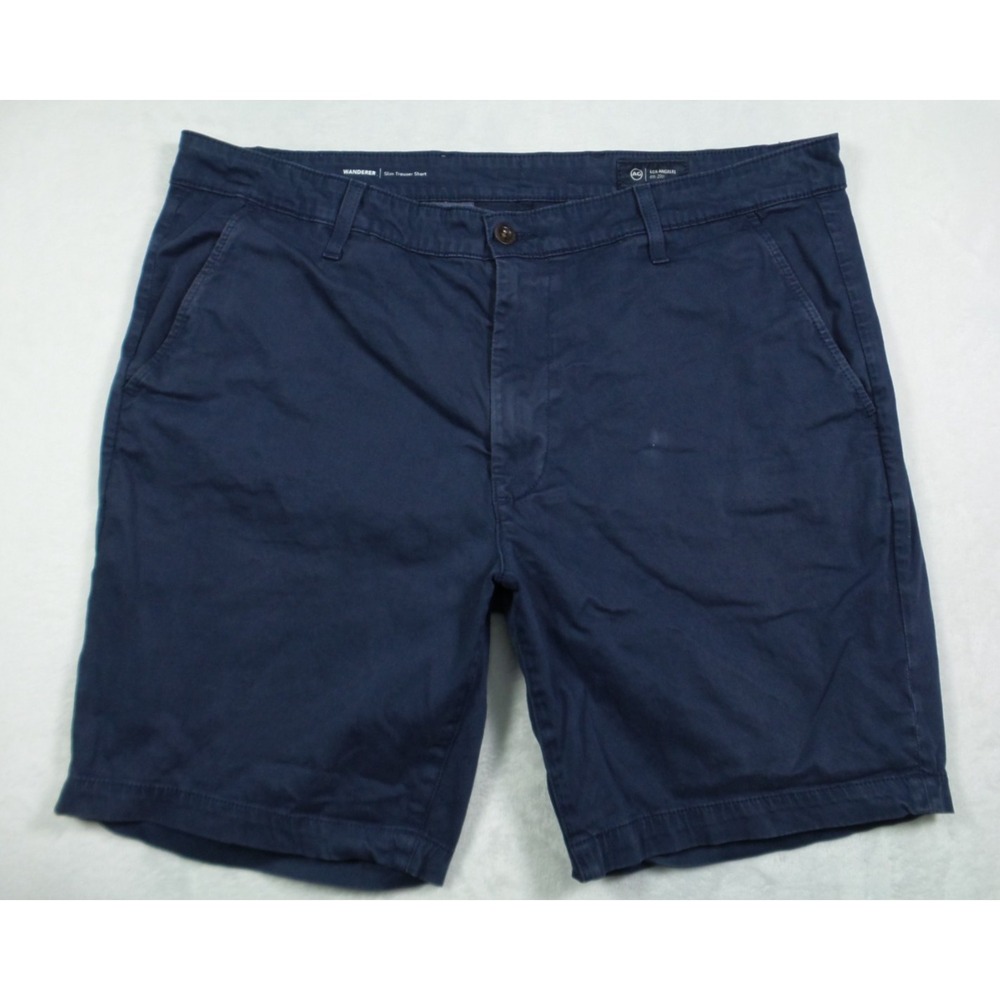 AG Adriano Goldschmied Shorts Mens Size 38 Blue Wanderer Slim Trouser Stretch